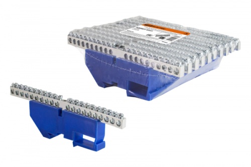 Шина N нулевая с изолятором на DIN-рейку 6x9мм стойка бол. 20 групп никелированная TDM | код SQ0801-0331 | TDM Шина N нулевая с изолятором на DIN-рейку 6x9мм стойка бол. 20 групп никелированная TDM | код SQ0801-0331 | TDM