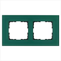 Рамка 2-постовая, стекло цвет Лазурный | код G1002GJ | Jasmart