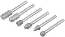 Шарошки усиленная сталь с алмазным напылением, штифт диаметр 6 мм, 6 шт | код 36482 | FIT