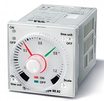 Таймер 1-функциональный (PI), монтаж на панель или в розетку, 8-штырьковый разъем, питание 12…240В АС/DC, 2CO 5A, регулировка времени 0.05с…100ч, степень защиты IP40, упаковка 1шт. | код 889202400000PAS | FINDER