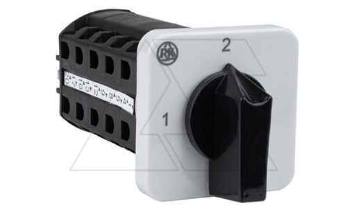 Переключатель BS 16 70K U, 5P, 20A, тип 1-2 (90°), 5NO на 1_2, без перемычек, на дверь, фронт IP40 | код EAC603376R | Rade Koncar Переключатель BS 16 70K U, 5P, 20A, тип 1-2 (90°), 5NO на 1_2, без перемычек, на дверь, фронт IP40 | код EAC603376R | Rade Koncar