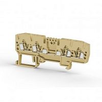 326 200, Клеммник пружинный 4-х выводной, без внутр. соединения, 2,5 мм.кв., (бежевый), YBK 2,5CX2 | код 0.0.0.3.26200 | KLEMSAN