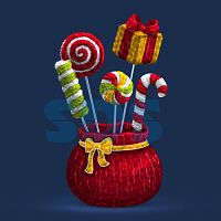 Декоративная 3D фигура Сказочный мешок из мишуры 280 см | код 501-539 | NEON-NIGHT