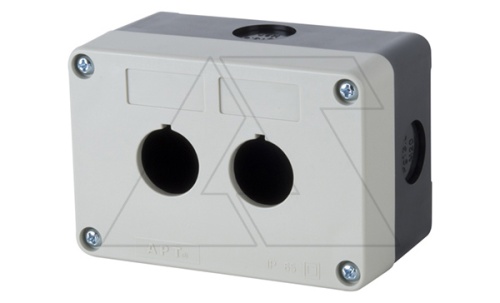 Корпус для поста кнопочного, пластик, серый/черный, 2 места, 105.5?72.5?58.5mm, IP65 | код XK-A2/-Y | АРТ Корпус для поста кнопочного, пластик, серый/черный, 2 места, 105.5?72.5?58.5mm, IP65 | код XK-A2/-Y | АРТ