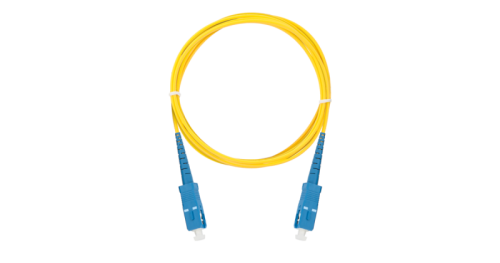 Шнур NIKOMAX волоконно-оптический, соединительный, одномодовый 9/125мкм, стандарта OS2, SC/UPC-SC/UPC, одинарный, LSZH нг(A)-HFLTx, 2мм, желтый, 1м | код NMF-PC1S2C2-SCU-SCU-001-R | NIKOMAX