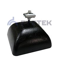 Держатель-зажим соединительный круглого проводника 8-10 мм, оцинкованная сталь с бетоном 3.5 кг | код 71925 | ЕЗЕТЕК