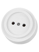 Розетка 2П открытой установки IP20 10А белая Ретро TDM | код SQ1806-0525 | TDM