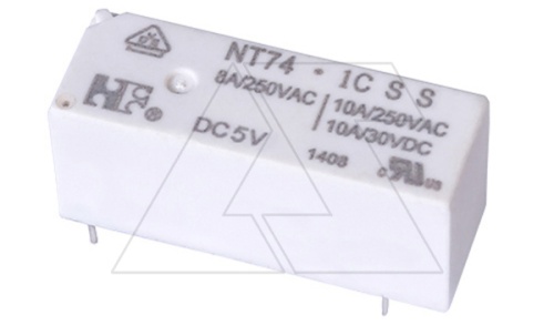 Реле NT74 1C S S 8 DC5V, 8А(250VAC/30VDC), 1CO, AgSnO2, 5VDC, IP67 | код NT741CSS8DC5V | Forward Relay