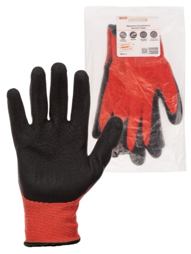 Перчатки полиэфирные Контакт-Хард, рельефное латексное покрытие, 10, 15 кл., 63-65 г, 1 пара, TDM | код SQ1016-0309 | TDM Перчатки полиэфирные Контакт-Хард, рельефное латексное покрытие, 10, 15 кл., 63-65 г, 1 пара, TDM | код SQ1016-0309 | TDM