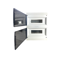 Корпус пластиковый ЩРВ-П-24 прозрачная дверь с окном 382х300х89 IP41 | код KRZMI210 | KRZMI