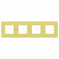 Рамка 4 поста UNICA STUDIO, зеленое яблоко | код. NU280811 | Schneider Electric