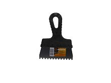 Шпатель зубчатый нержавеющая cталь пластиковая рукоятка 6х6 мм, 150мм ВИХРЬ | код 73/3/2/25 | ВИХРЬ