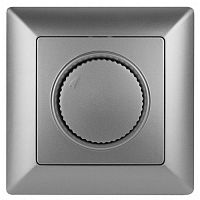 Светорегулятор Intro Solo 4-401-03 поворотный, 600Вт 230В, IP20, СУ, алюминий | код Б0053707 | ЭРА