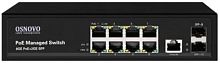 Коммутатор Osnovo SW-80802/L(150W) (L2) 8x1Гбит/с 2SFP 8PoE+ 150W управляемый | код 1522938 | OSNOVO