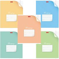 Тетрадь 12 л. HATBER линия, обложка картон, С уголком , 12Т5В2 | код 106253 | HATBER