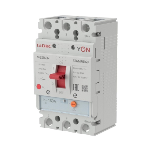 Авт. выкл. YON MGS160 3P 128-160A 36kA | код MGS160N-3TAMF0160 | DKC Авт. выкл. YON MGS160 3P 128-160A 36kA | код MGS160N-3TAMF0160 | DKC