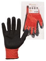 Перчатки полиэфирные Контакт-Хард, рельефное латексное покрытие,9, 15 кл., 59-61 г, 1 пара, TDM | код SQ1016-0320 | TDM