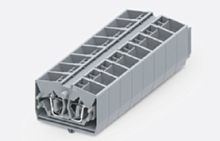 254252 Клемма TB 2-2 с крепеж. ножками, 2 конт., сеч. 2.5мм2, сер., шт | код 254252 | SUPU