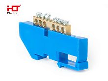 Шина N ноль на DIN-изол ШНИ-6х9-6-Д-синий HLT | код 081-03-41 | HLT