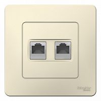 Розетка компьютерная 1xRJ45 Cat.5 BLANCA, молочгый | код. BLNIS045002 | Schneider Electric