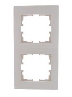 KARINA Рамка 2-ая вертикальная б/вст крем (10шт/120шт) | код 707-0300-152 | Lezard