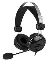 Наушники с микрофоном A4Tech HU-7P черный 2м накладные USB оголовье | код 1379906 | A4TECH