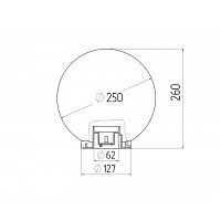 Светильник на опору/кронштейн НТУ 02-60-255 шар дымчатый призма IP44 Е27 max60Вт d250mm | код Б0048071 | ЭРА