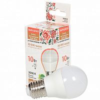 Лампа светодиодная FG45-10 Вт-230 В-3000 К–E27 Народная | код SQ0340-1605 | TDM НАРОДНЫЙ