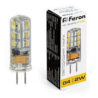 Лампа светодиодная 2Вт 12В G4 2700К JC LB-420 FERON 25858