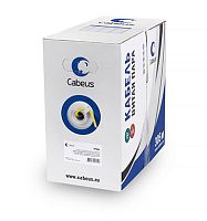 Cabeus UTP-4P-Cat.5e-SOLID-LSZH-YL Кабель витая пара UTP (U/UTP), категория 5e, 4 пары (24 AWG), одножильный, желтый, LSZH, нг(А)-HF, (305 м), системная гарантия 25 лет. | код 9780c | Cabeus