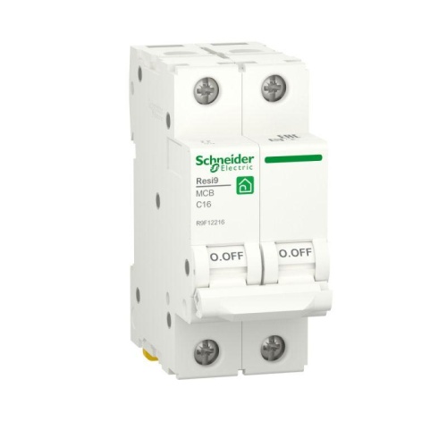 Выключатель автоматический RESI9 (АВ) С 16А 2P 6000А | код. R9F12216 | Schneider Electric