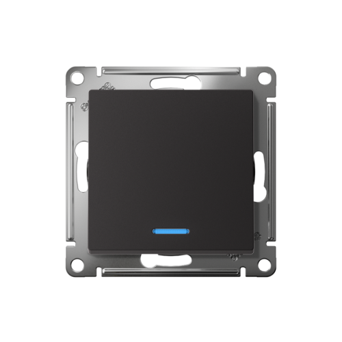 ATLASDESIGN 1-клавишный ПЕРЕКЛЮЧАТЕЛЬ с подсветкой, сх.6а, 10АХ, быстрозажимные клеммы, КАРБОН | код ATN001063S | Systeme Electric