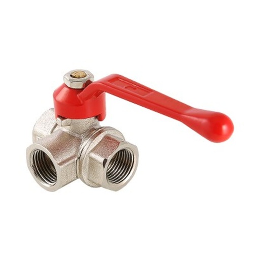 Кран шар. трехходовой, тип L 1/2" вн.-вн.-вн. | код. VT.360.N.04 | VALTEC