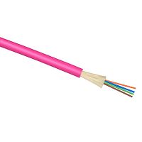 Cabeus TB-A-7-02T-E-K-LSZH-IN-25 Кабель волоконно-оптический 50/125 (OM4) многомодовый, 2 волокна, плотное буферное покрытие (tight buffer), для внутренней прокладки (-25C ~ +50), LSZH, маджента RAL 4010 | код 10818c | Cabeus