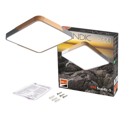 Светильник светодиодный декоративный PPB Scandic-S 36Вт 4000К IP20 330х330х50 настенно-потолочный GR/W | Код. 5037373 | JazzWay фото 7