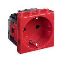 Розетка AVANTI, в кабель-канал монтаж, со шторками, красный | код. 4401002 | DKC