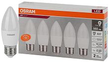 Лампа светодиодная LED Value LVCLB60 7SW/840 свеча матовая E27 230В 2х5 RU (уп.5шт) | код 4058075578043 | LEDVANCE