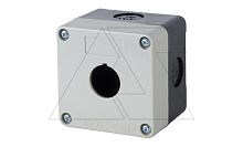 Корпус для поста кнопочного, пластик, серый/черный, 1 место, 72.5?72.5?58.5mm, IP65 | код XK-A1/-Y | АРТ