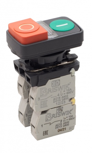 Выключатель Briswik КМЕ 9612м -Л 24В зел-красн IP65 УХЛ3 10А 1но+2нз | код aB-GC-5Ai-3633 | Briswik Выключатель Briswik КМЕ 9612м -Л 24В зел-красн IP65 УХЛ3 10А 1но+2нз | код aB-GC-5Ai-3633 | Briswik