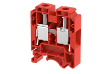 Клемма проходная винтовая 25 мм2, на 2 подключения, красная KUT25-(R) | код 1107010002 | Elmex