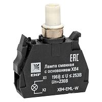 Лампа сменная c основанием XB4 белая 230В PROxima | код XB4-EML-W | EKF