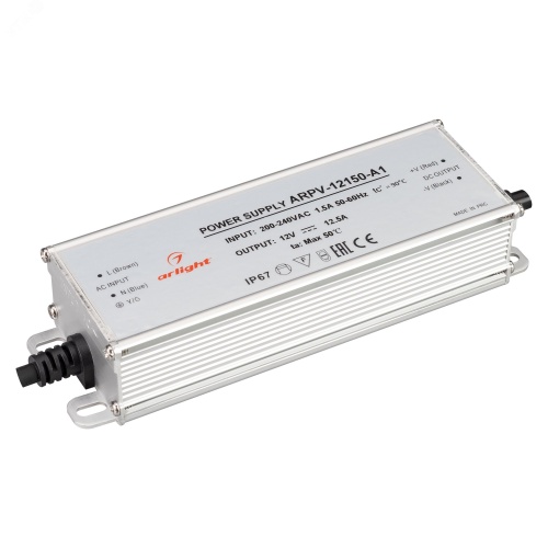 Блок питания ARPV-12150-A1 (12V, 12.5A, 150W) (, IP67 Металл, 3 года) | код 34206 | Arlight