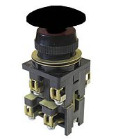 Выключатель кнопочный ВК30-10-21130-54 У2, черный, 2з+1р, гриб без фиксации, IP54, 10А. 660В (ЭТ) | код ET506134 | Электротехник