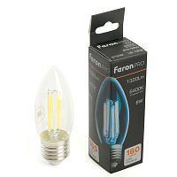 Лампа светодиодная LED 8вт Е27 дневной свеча FILAMENT Feron.PRO | код 51243 | Feron