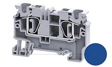 Клемма проходная CX6BU /8x62,1mm, пружинная, 2 присоед., 6mm2, 41A, 1000V, синяя | код CX6BU | Connectwell
