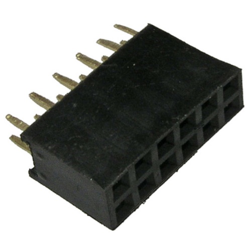 Гнездо для плат 2.54 мм RUICHI PBD 12, 12 контактов | код 63445 | Ruichi