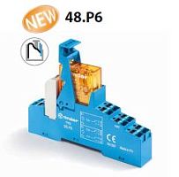 Интерфейсный модуль (сборка 40.61.8.012.0000 + 99.02.0.024.98 + 95.P5SMA), электромеханическое реле, 1CO 16A, контакты AgCdO, питание 12В AC, категория защиты IP20, безвинтовые клеммы Push-in, металлическая клипса, LED + варистор | код 48P680120060S