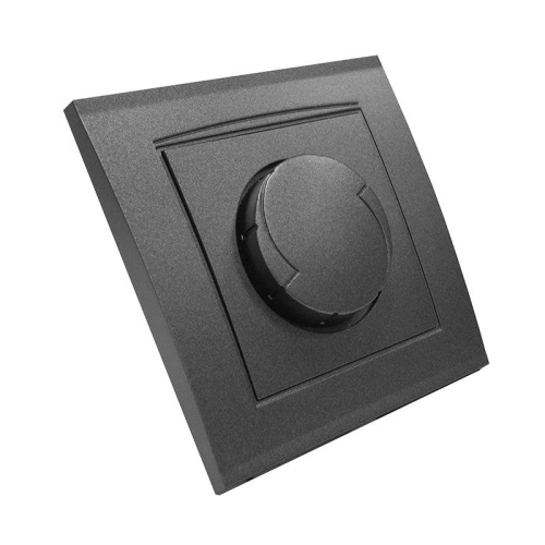 Диммер серия Бриллиант, скрытой установки, 3А, 500Вт, 220В, графит | код 7947427-Gr | Universal фото 2