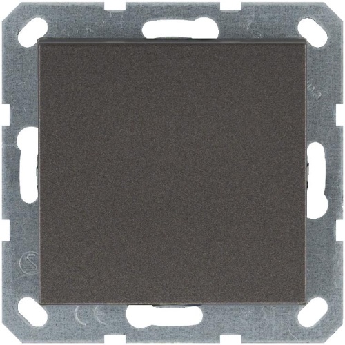 Выключатель одноклавишный перекрестный 10A 250V~ с накладкой, цвет Мокко | код G3013Z | Jasmart