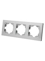 Рамка 3-х постовая серебр. металлик Сенеж TDM | код SQ1816-0256 | TDM